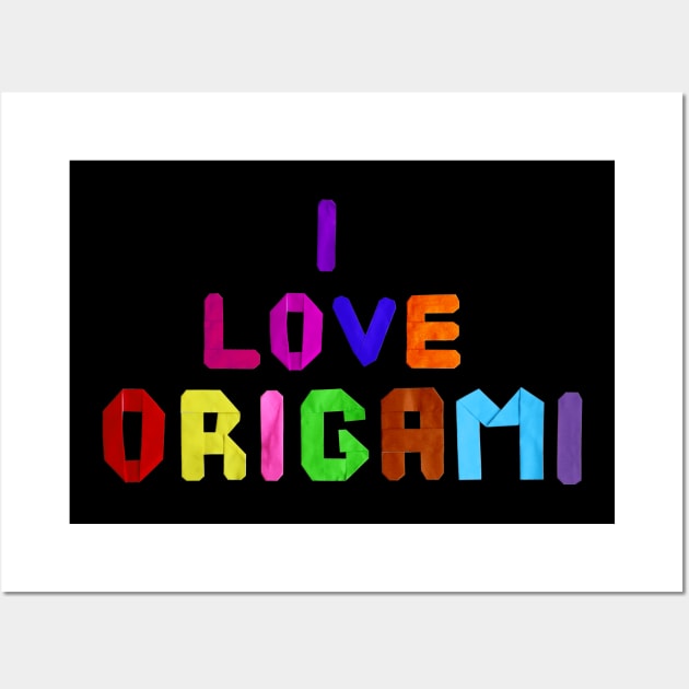 I love origami paper letters Wall Art by theorigamiuniverse